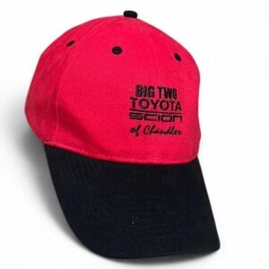 Red and black y2k adjustable strap Toyota Scion streetwear hat